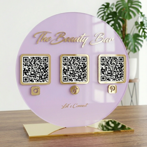 Round QR Code Sign